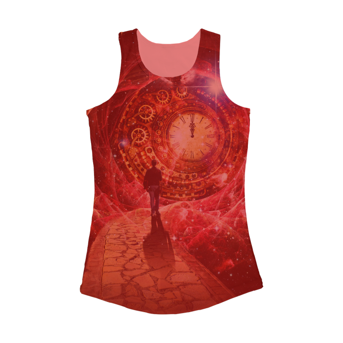 VIRGIN TEEZ Women Tank top Electric Pink / XS Space and Time Women Performance Tank Top