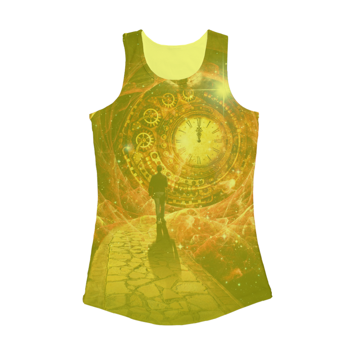 VIRGIN TEEZ Women Tank top Electric Yellow / XS Space and Time Women Performance Tank Top