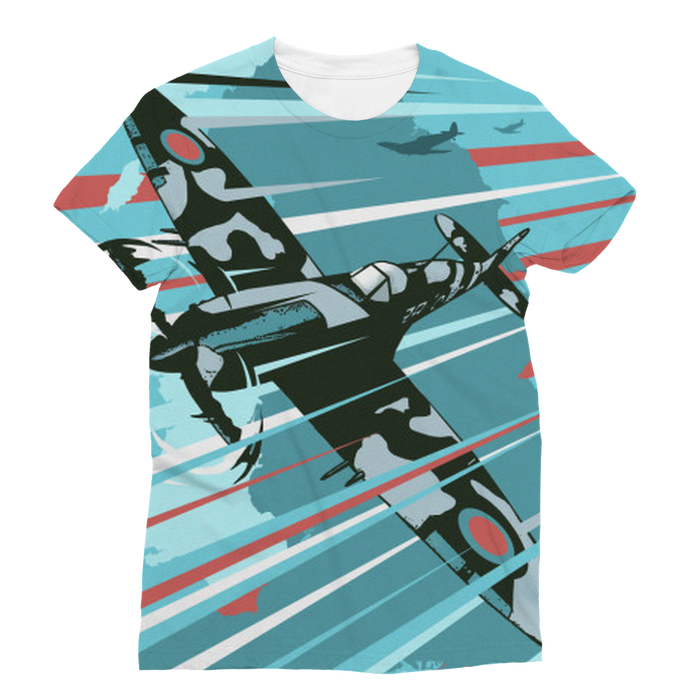 VIRGIN TEEZ Men T-Shirts XS Spitfire Classic Sublimation Women's T-Shirt