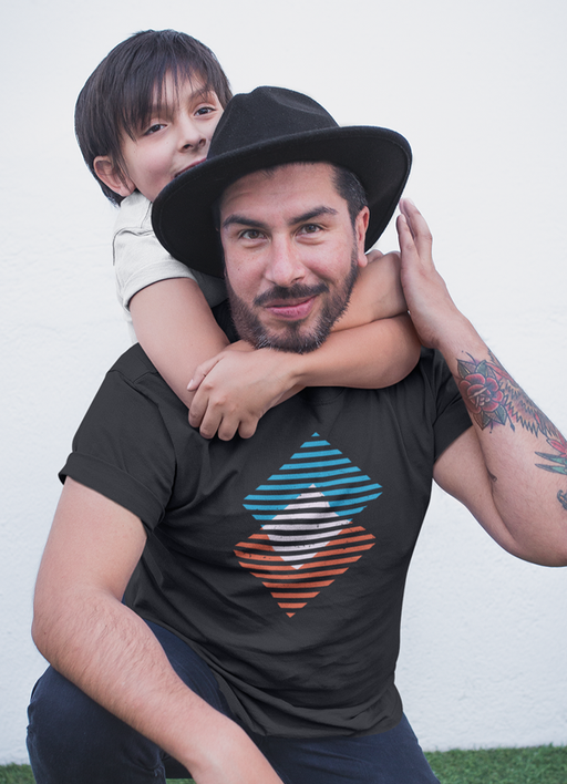 Virgin Teez T-SHIRT SMALL Square Lines T-shirt