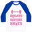 Virgin Teez  Baseball Tee Unisex Classic Baseball Tee / x-small / White/Blue SQUATS BEFORE SHOTS UNISEX CLASSIC BASEBALL TEE