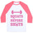 Virgin Teez  Baseball Tee Unisex Classic Baseball Tee / x-small / White/Neon Pink SQUATS BEFORE SHOTS UNISEX CLASSIC BASEBALL TEE