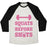 Virgin Teez  Baseball Tee Unisex Tri-Blend Baseball Tee / small / Oatmeal / Black SQUATS BEFORE SHOTS UNISEX TRI-BLEND BASEBALL TEE
