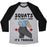 Virgin Teez  Baseball Tee Unisex Tri-Blend Baseball Tee / small / Athletic Gray / Black SQUATS DO A BOOTY GOOD IT'S TRUDEAU UNISEX TRI-BLEND BASEBALL TEE