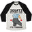 Virgin Teez  Baseball Tee Unisex Tri-Blend Baseball Tee / small / Oatmeal / Black SQUATS DO A BOOTY GOOD IT'S TRUDEAU UNISEX TRI-BLEND BASEBALL TEE