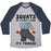 Virgin Teez  Baseball Tee Unisex Tri-Blend Baseball Tee / small / Athletic Gray / Navy SQUATS DO A BOOTY GOOD IT'S TRUDEAU UNISEX TRI-BLEND BASEBALL TEE