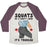 Virgin Teez  Baseball Tee Unisex Tri-Blend Baseball Tee / small / Oatmeal / Maroon SQUATS DO A BOOTY GOOD IT'S TRUDEAU UNISEX TRI-BLEND BASEBALL TEE