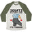 Virgin Teez  Baseball Tee Unisex Tri-Blend Baseball Tee / small / Oatmeal / Moss SQUATS DO A BOOTY GOOD IT'S TRUDEAU UNISEX TRI-BLEND BASEBALL TEE