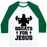 Virgin Teez  Baseball Tee Unisex Classic Baseball Tee / x-small / White/Dark Green SQUATS FOR JESUS UNISEX CLASSIC BASEBALL TEE