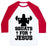 Virgin Teez  Baseball Tee Unisex Classic Baseball Tee / x-small / White/Red SQUATS FOR JESUS UNISEX CLASSIC BASEBALL TEE