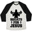 Virgin Teez  Baseball Tee Unisex Tri-Blend Baseball Tee / small / Oatmeal / Black SQUATS FOR JESUS UNISEX TRI-BLEND BASEBALL TEE