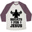 Virgin Teez  Baseball Tee Unisex Tri-Blend Baseball Tee / small / Oatmeal / Maroon SQUATS FOR JESUS UNISEX TRI-BLEND BASEBALL TEE
