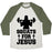 Virgin Teez  Baseball Tee Unisex Tri-Blend Baseball Tee / small / Oatmeal / Moss SQUATS FOR JESUS UNISEX TRI-BLEND BASEBALL TEE
