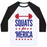 Virgin Teez  Baseball Tee Unisex Classic Baseball Tee / x-small / White/Black SQUATS FOR MERICA UNISEX CLASSIC BASEBALL TEE"
