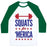 Virgin Teez  Baseball Tee Unisex Classic Baseball Tee / x-small / White/Dark Green SQUATS FOR MERICA UNISEX CLASSIC BASEBALL TEE"