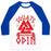 Virgin Teez  Baseball Tee Unisex Classic Baseball Tee / x-small / White/Blue SQUATS FOR ODIN UNISEX CLASSIC BASEBALL TEE