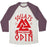 Virgin Teez  Baseball Tee Unisex Tri-Blend Baseball Tee / small / Oatmeal / Maroon SQUATS FOR ODIN UNISEX TRI-BLEND BASEBALL TEE