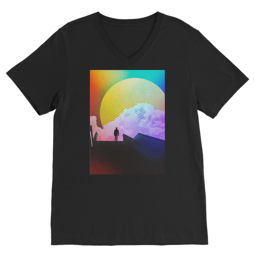 VIRGIN TEEZ Men T-Shirts Black / Unisex / S Steps Premium V-Neck T-Shirt