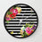 Dany Designs Wall Clock Stripes Floral Wall clock