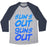 Virgin Teez  Baseball Tee Unisex Tri-Blend Baseball Tee / small / Athletic Gray / Navy SUN'S OUT GUNS OUT (BLUE) UNISEX TRI-BLEND BASEBALL TEE