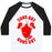 Virgin Teez  Baseball Tee Unisex Classic Baseball Tee / x-small / White/Black SUN'S OUT GUNS OUT UNISEX CLASSIC BASEBALL TEE