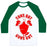 Virgin Teez  Baseball Tee Unisex Classic Baseball Tee / x-small / White/Dark Green SUN'S OUT GUNS OUT UNISEX CLASSIC BASEBALL TEE