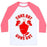 Virgin Teez  Baseball Tee Unisex Classic Baseball Tee / x-small / White/Neon Pink SUN'S OUT GUNS OUT UNISEX CLASSIC BASEBALL TEE