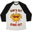 Virgin Teez  Baseball Tee Unisex Tri-Blend Baseball Tee / small / Oatmeal / Black SUN'S OUT GUNS OUT UNISEX TRI-BLEND BASEBALL TEE