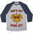 Virgin Teez  Baseball Tee Unisex Tri-Blend Baseball Tee / small / Athletic Gray / Navy SUN'S OUT GUNS OUT UNISEX TRI-BLEND BASEBALL TEE