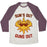 Virgin Teez  Baseball Tee Unisex Tri-Blend Baseball Tee / small / Oatmeal / Maroon SUN'S OUT GUNS OUT UNISEX TRI-BLEND BASEBALL TEE