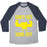 Virgin Teez  Baseball Tee Unisex Tri-Blend Baseball Tee / small / Athletic Gray / Navy SUN'S OUT GUNS OUT UNISEX TRI-BLEND BASEBALL TEE