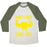 Virgin Teez  Baseball Tee Unisex Tri-Blend Baseball Tee / small / Oatmeal / Moss SUN'S OUT GUNS OUT UNISEX TRI-BLEND BASEBALL TEE