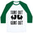 Virgin Teez  Baseball Tee Unisex Classic Baseball Tee / x-small / White/Dark Green SUNS OUT, GUNS OUT (TANK) UNISEX CLASSIC BASEBALL TEE
