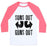 Virgin Teez  Baseball Tee Unisex Classic Baseball Tee / x-small / White/Neon Pink SUNS OUT, GUNS OUT (TANK) UNISEX CLASSIC BASEBALL TEE