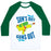 Virgin Teez  Baseball Tee Unisex Classic Baseball Tee / x-small / White/Dark Green SUNS OUT, GUNS OUT UNISEX CLASSIC BASEBALL TEE