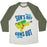 Virgin Teez  Baseball Tee Unisex Tri-Blend Baseball Tee / small / Oatmeal / Moss SUNS OUT, GUNS OUT UNISEX TRI-BLEND BASEBALL TEE
