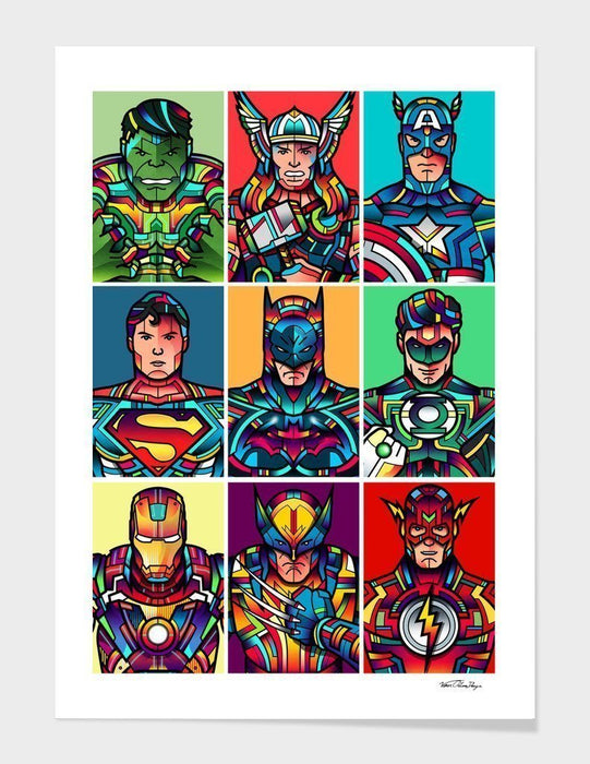 LUVD Framed Art Prints Super Pop Frame