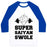 Virgin Teez  Baseball Tee Unisex Classic Baseball Tee / x-small / White/Blue SUPER SAIYAN SWOLE UNISEX CLASSIC BASEBALL TEE