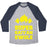 Virgin Teez  Baseball Tee Unisex Tri-Blend Baseball Tee / small / Athletic Gray / Navy SUPER SAIYAN SWOLE UNISEX TRI-BLEND BASEBALL TEE
