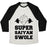 Virgin Teez  Baseball Tee Unisex Tri-Blend Baseball Tee / small / Oatmeal / Black SUPER SAIYAN SWOLE UNISEX TRI-BLEND BASEBALL TEE