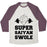 Virgin Teez  Baseball Tee Unisex Tri-Blend Baseball Tee / small / Oatmeal / Maroon SUPER SAIYAN SWOLE UNISEX TRI-BLEND BASEBALL TEE