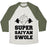 Virgin Teez  Baseball Tee Unisex Tri-Blend Baseball Tee / small / Oatmeal / Moss SUPER SAIYAN SWOLE UNISEX TRI-BLEND BASEBALL TEE