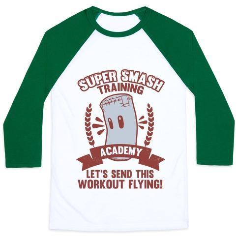 Virgin Teez  Baseball Tee Unisex Classic Baseball Tee / x-small / White/Dark Green SUPER SMASH TRAINING ACADEMY UNISEX CLASSIC BASEBALL TEE