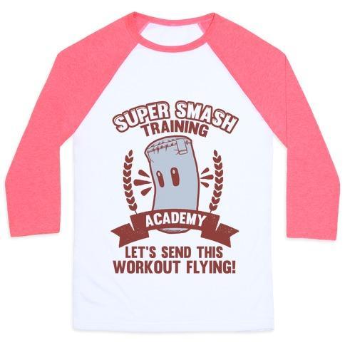 Virgin Teez  Baseball Tee Unisex Classic Baseball Tee / x-small / White/Neon Pink SUPER SMASH TRAINING ACADEMY UNISEX CLASSIC BASEBALL TEE