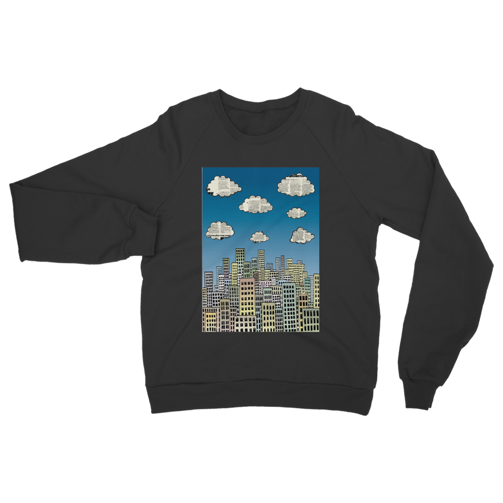 VIRGIN TEEZ Sweat shirt Black / S The city of paper clouds Classic Adult Sweatshirt