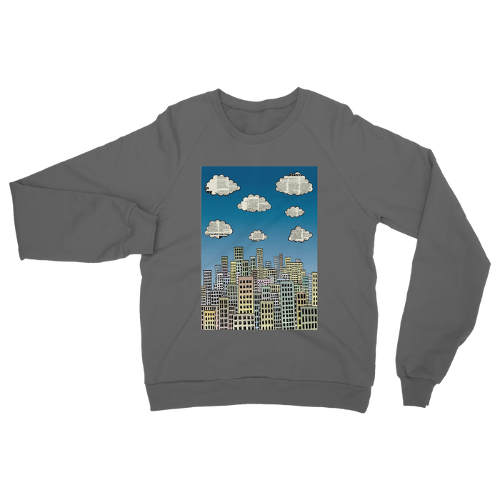 VIRGIN TEEZ Sweat shirt Dark Grey / S The city of paper clouds Classic Adult Sweatshirt