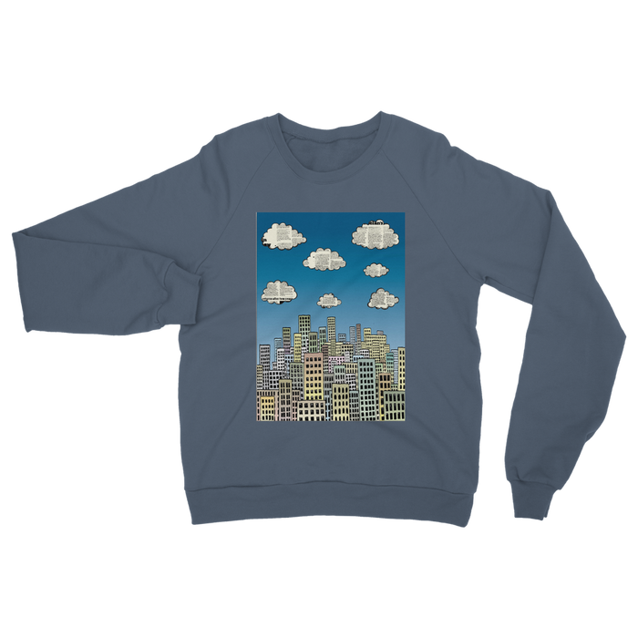 VIRGIN TEEZ Sweat shirt Airforce Blue / S The city of paper clouds Classic Adult Sweatshirt
