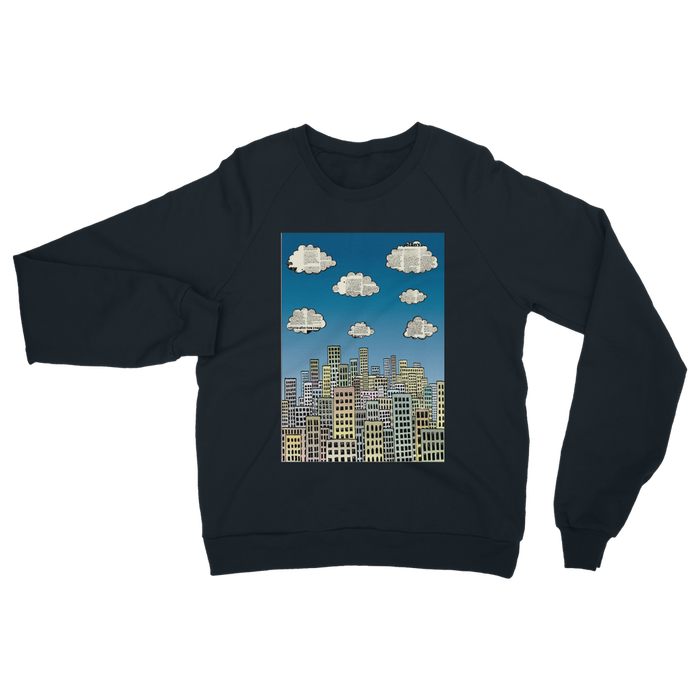 VIRGIN TEEZ Sweat shirt Navy / S The city of paper clouds Classic Adult Sweatshirt