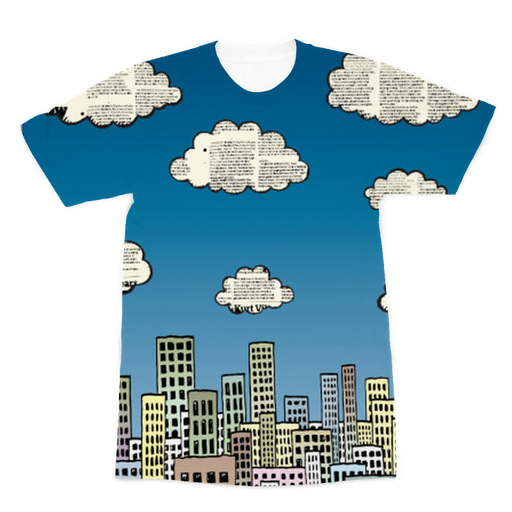 VIRGIN TEEZ Sublimation Men T-Shirt XS The city of paper clouds Premium Sublimation Adult T-Shirt