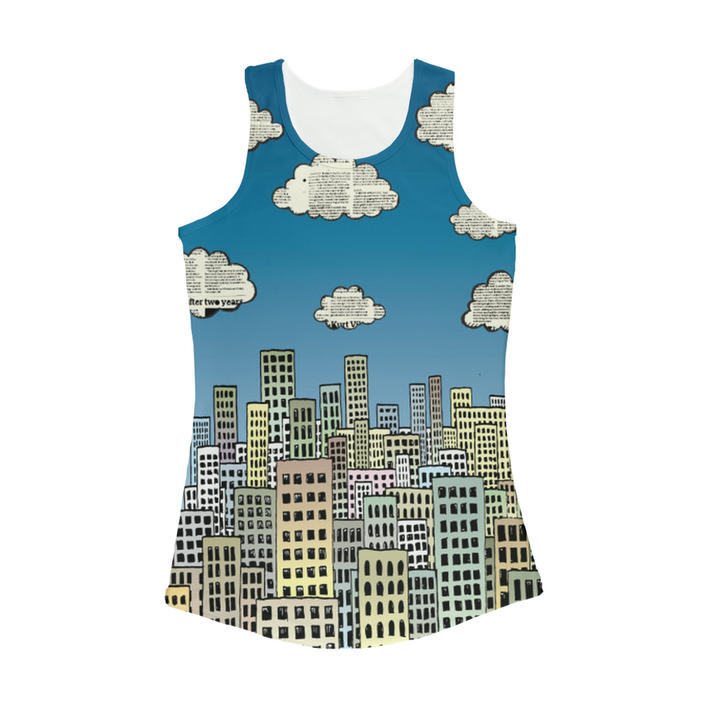 VIRGIN TEEZ Women Tank top White / XS The city of paper clouds Women Performance Tank Top